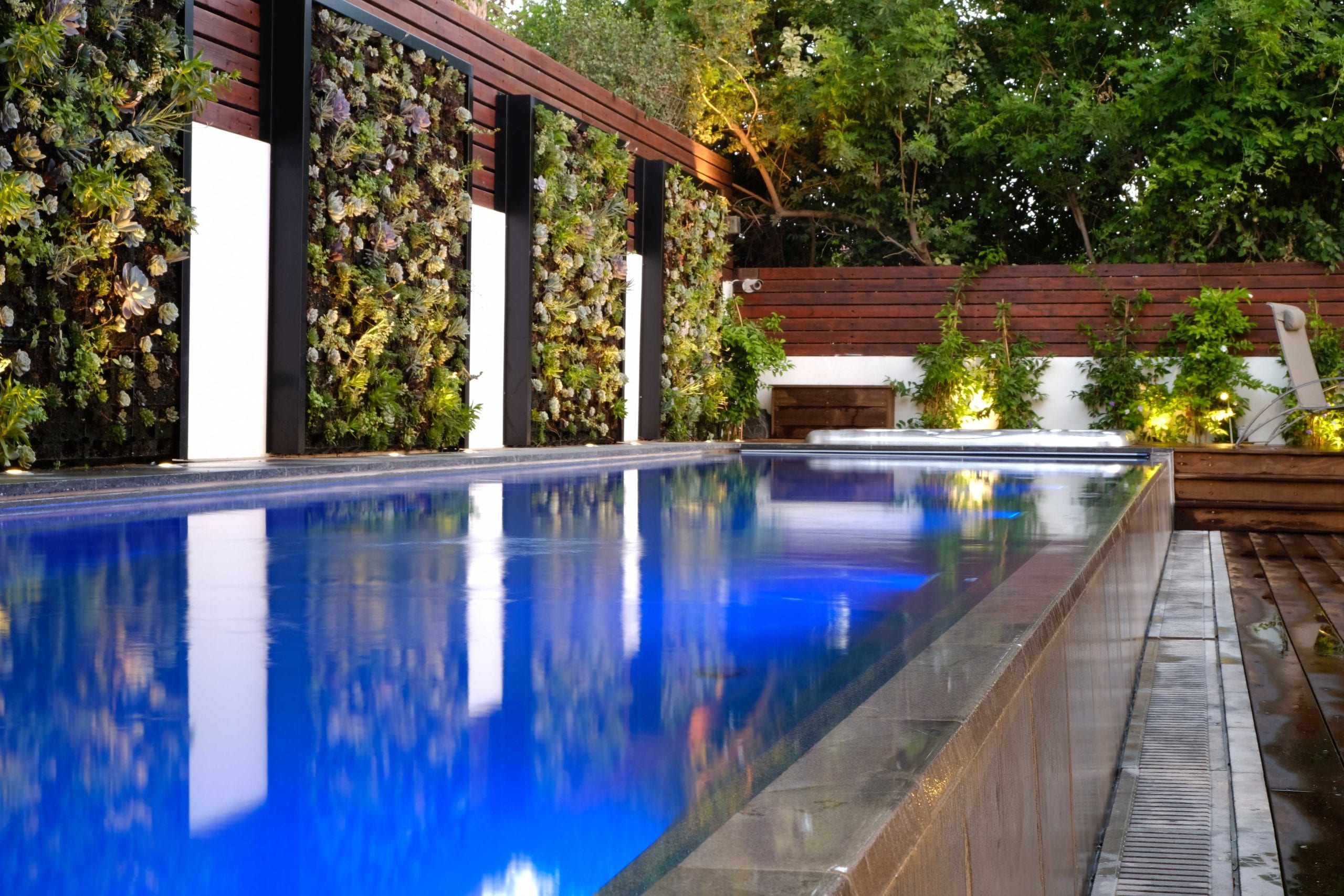 Fiberglass pool installation by professional pool resurfacing contractors.